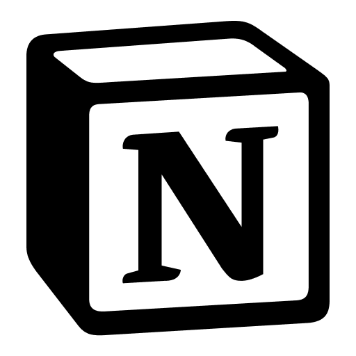 notion logo which is the letter n in a monocromatic cube