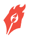 a red flaming nib logo